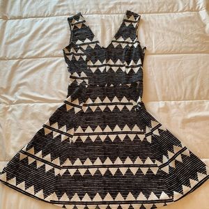 Abstract Print Dress